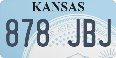 KS license plate 878JBJ