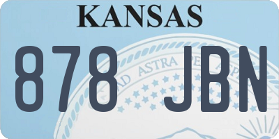 KS license plate 878JBN