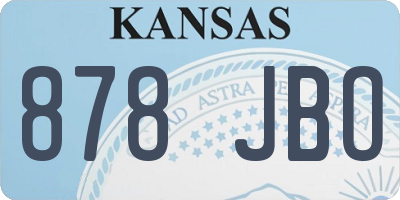 KS license plate 878JBO