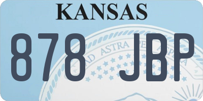 KS license plate 878JBP