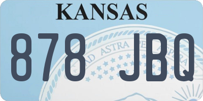 KS license plate 878JBQ
