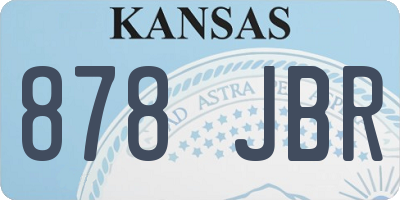 KS license plate 878JBR