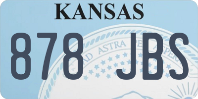 KS license plate 878JBS