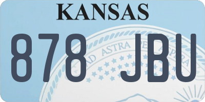 KS license plate 878JBU