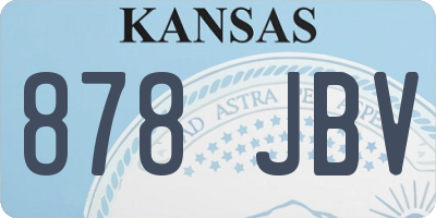 KS license plate 878JBV