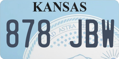 KS license plate 878JBW