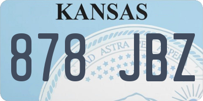 KS license plate 878JBZ