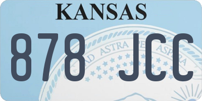 KS license plate 878JCC