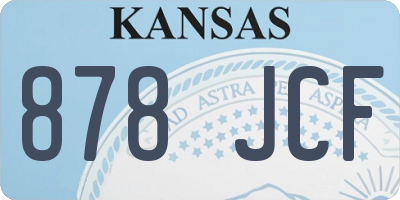 KS license plate 878JCF