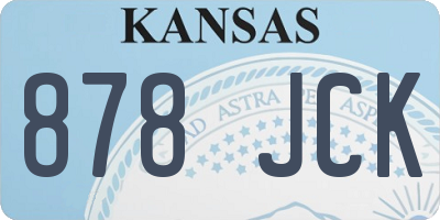 KS license plate 878JCK