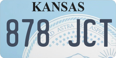 KS license plate 878JCT
