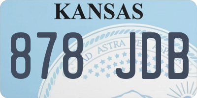 KS license plate 878JDB