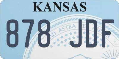 KS license plate 878JDF