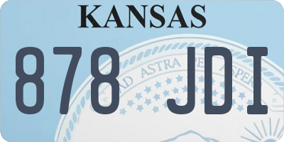 KS license plate 878JDI
