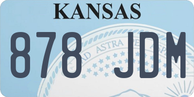 KS license plate 878JDM