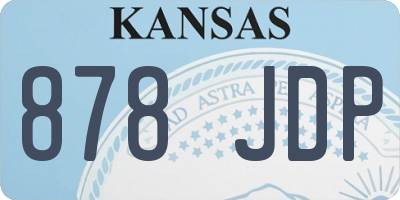 KS license plate 878JDP