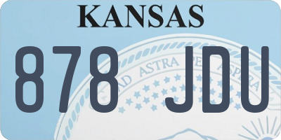 KS license plate 878JDU