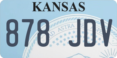 KS license plate 878JDV