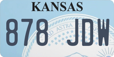 KS license plate 878JDW