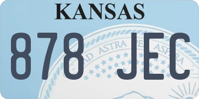 KS license plate 878JEC