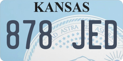 KS license plate 878JED