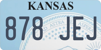 KS license plate 878JEJ