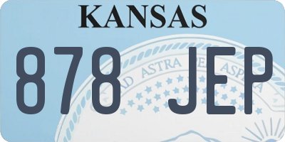 KS license plate 878JEP