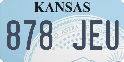 KS license plate 878JEU