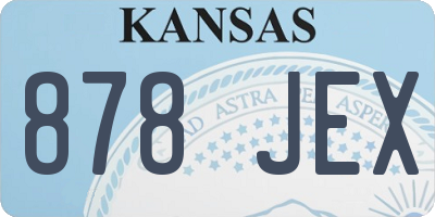 KS license plate 878JEX