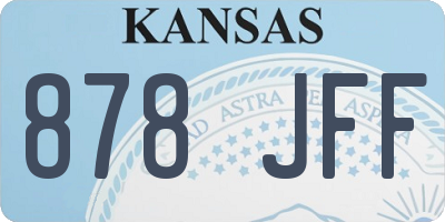 KS license plate 878JFF