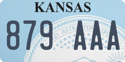 KS license plate 879AAA