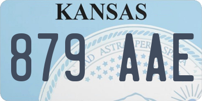 KS license plate 879AAE