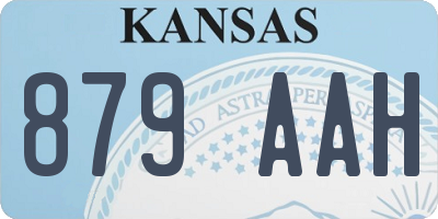 KS license plate 879AAH