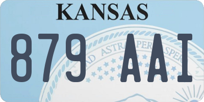 KS license plate 879AAI