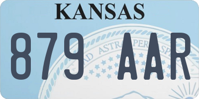 KS license plate 879AAR