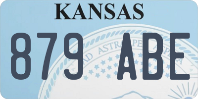 KS license plate 879ABE