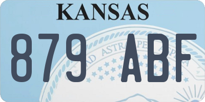 KS license plate 879ABF