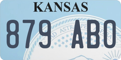KS license plate 879ABO