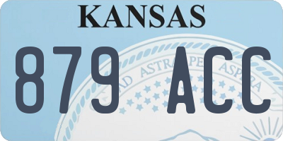 KS license plate 879ACC