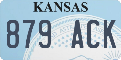 KS license plate 879ACK