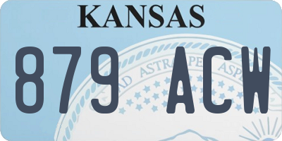 KS license plate 879ACW