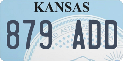 KS license plate 879ADD