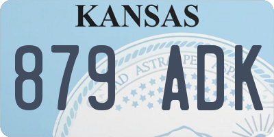 KS license plate 879ADK