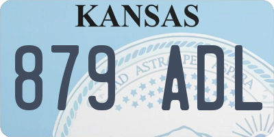 KS license plate 879ADL