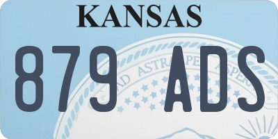 KS license plate 879ADS