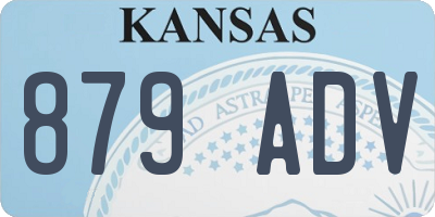 KS license plate 879ADV