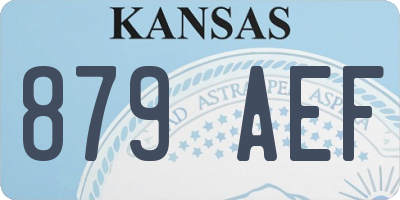 KS license plate 879AEF