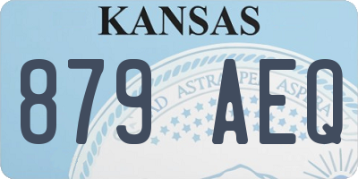KS license plate 879AEQ