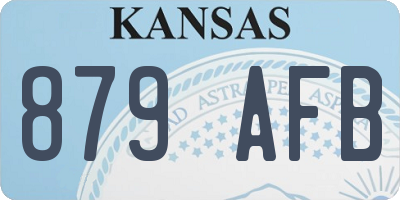 KS license plate 879AFB