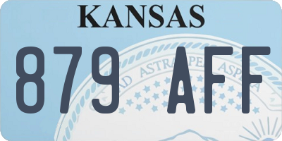 KS license plate 879AFF